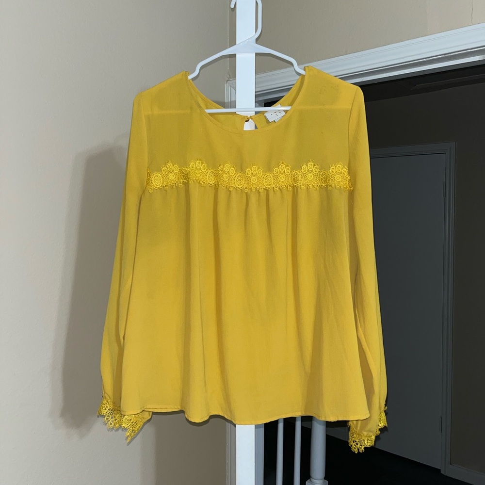 Yellow Chiffon Blouse